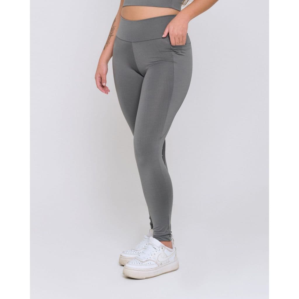 Legging Fitness Feminina com Bolso Modeladora Cintura Alta Roupa de Academia Feminina