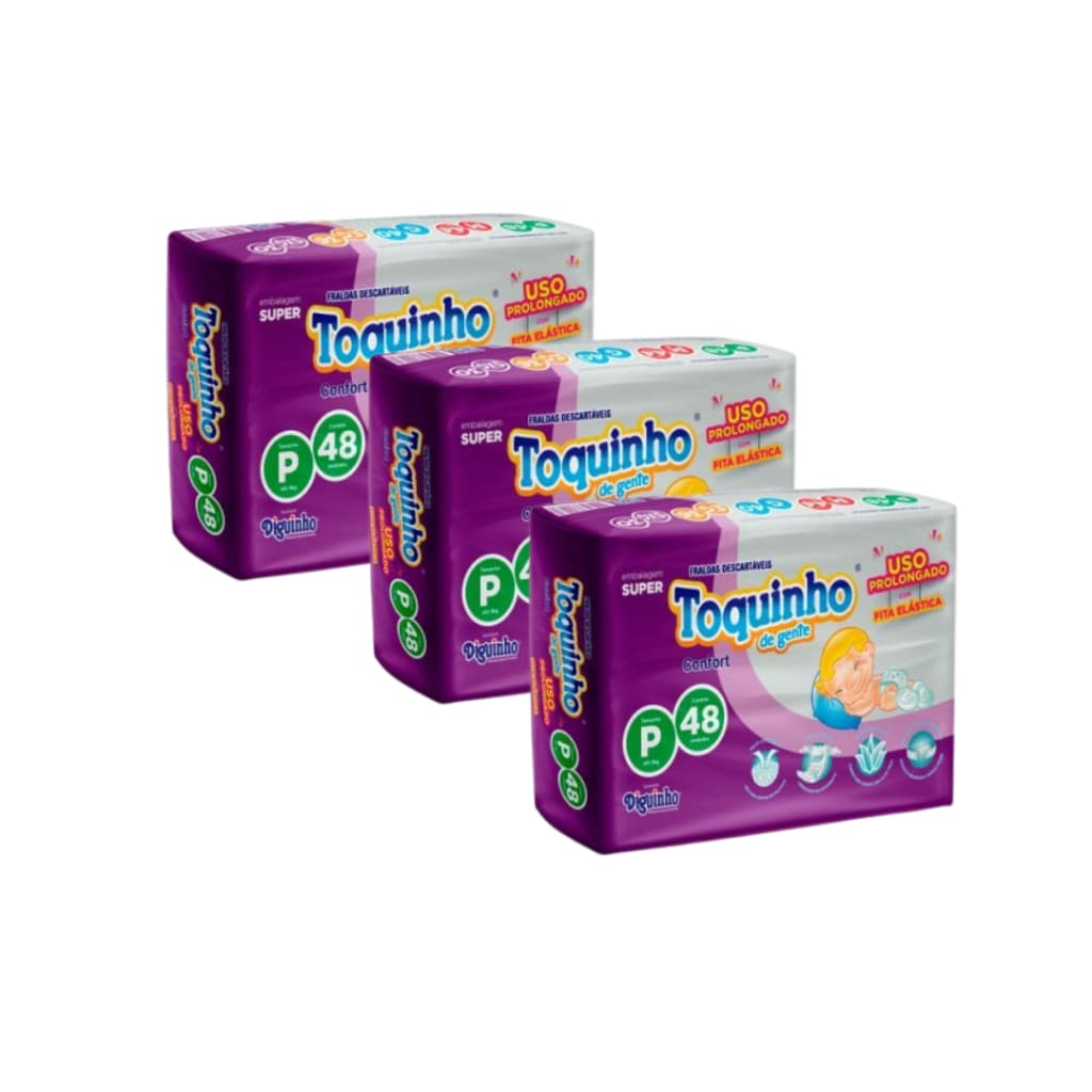 Kit 3 Fralda Infantil Bebe Toquinho Diguinho Toque Algodão Atacado Barato