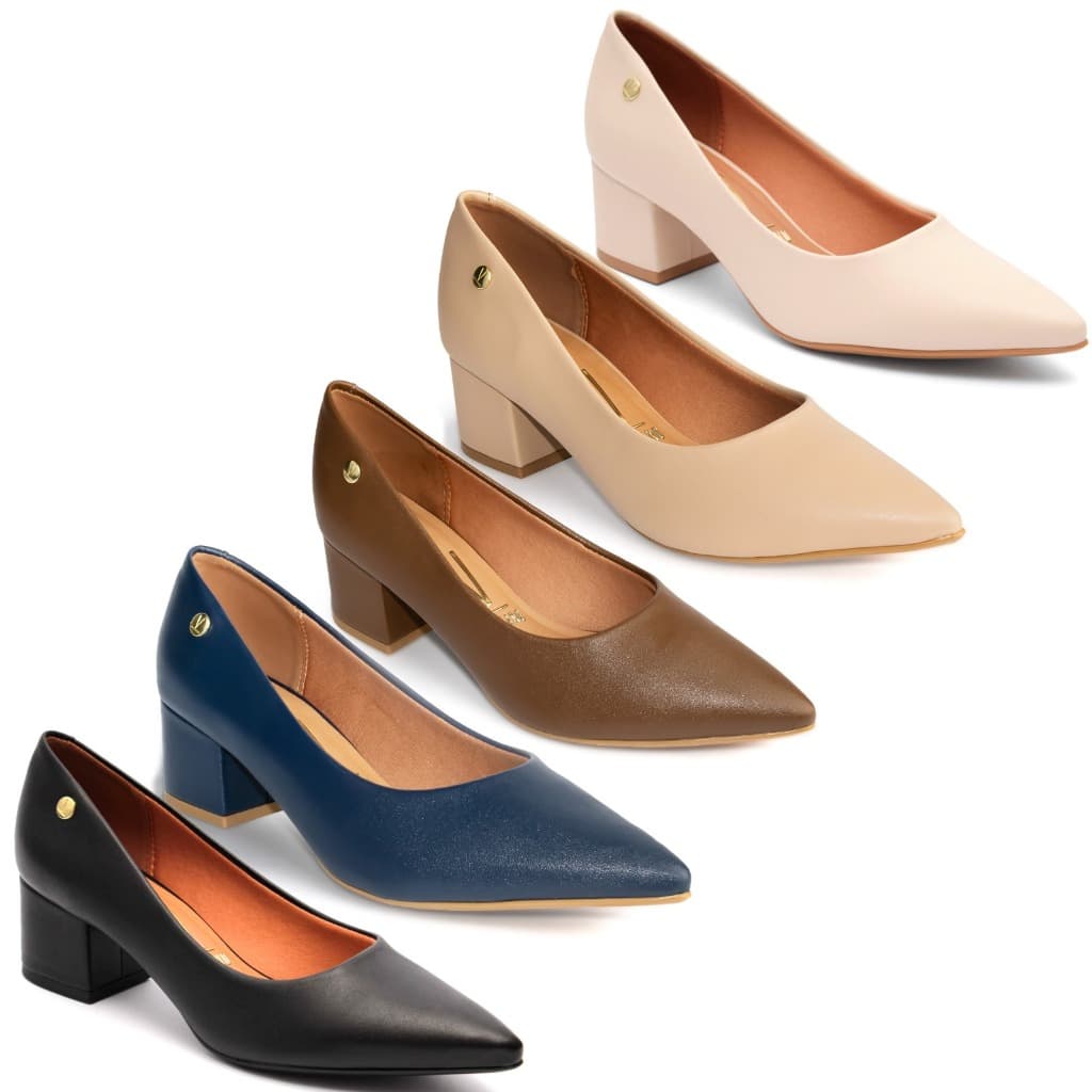 Scarpin Vizzano Salto Médio Bloco Sapato Confortável 1220-315