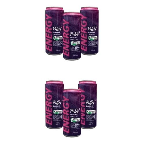 Energético Organico Guaraná E Açaí - 350ml - 6 Und