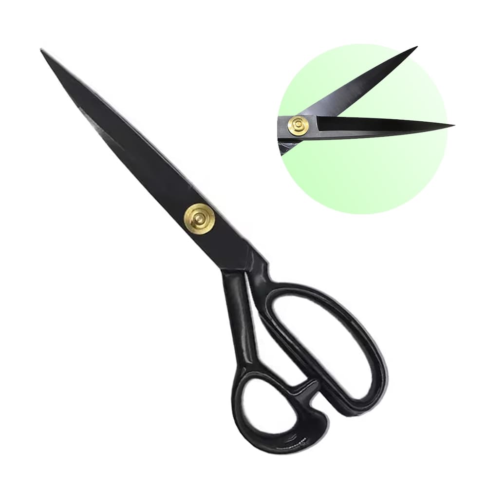 Tesoura Alfaiate Titanium Profissional Costura Patchwork Tecidos – Cabo Ergonômico