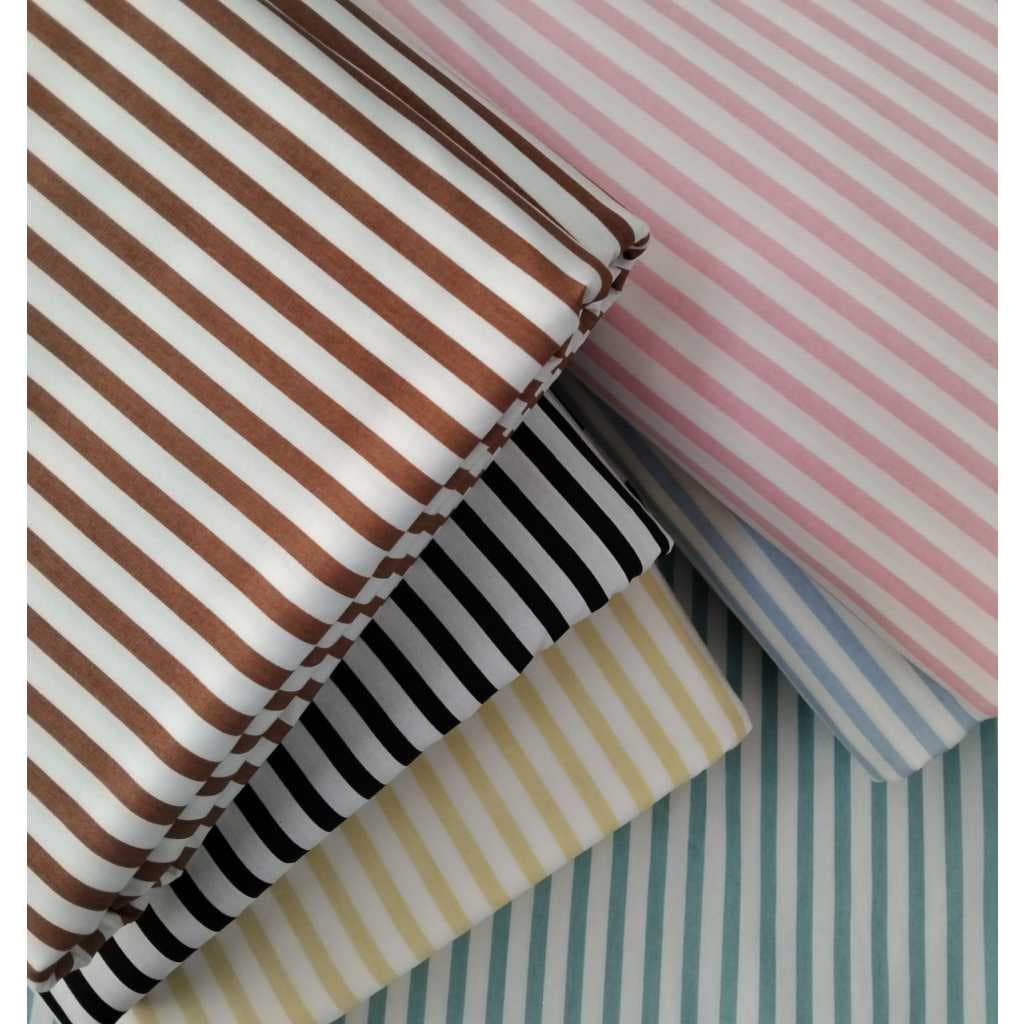 Tecido Tricoline 100% Algodão; 1,50mt Largura; Estampas Listradas | Artesanato | Patchwork