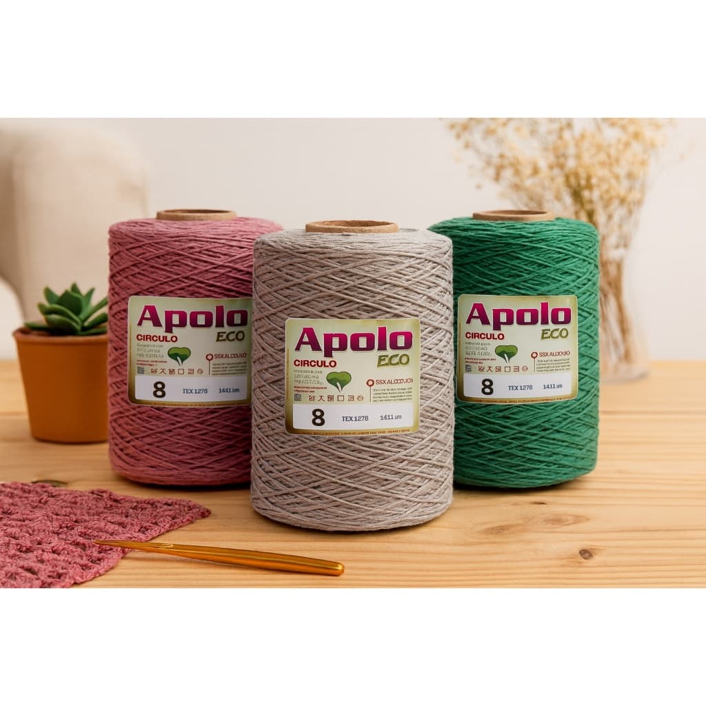 Barbante Apolo Fio 8 Big 1,8kg Círculo Barbante Para Crochê, Artesanato, Tapete, fio para crochê