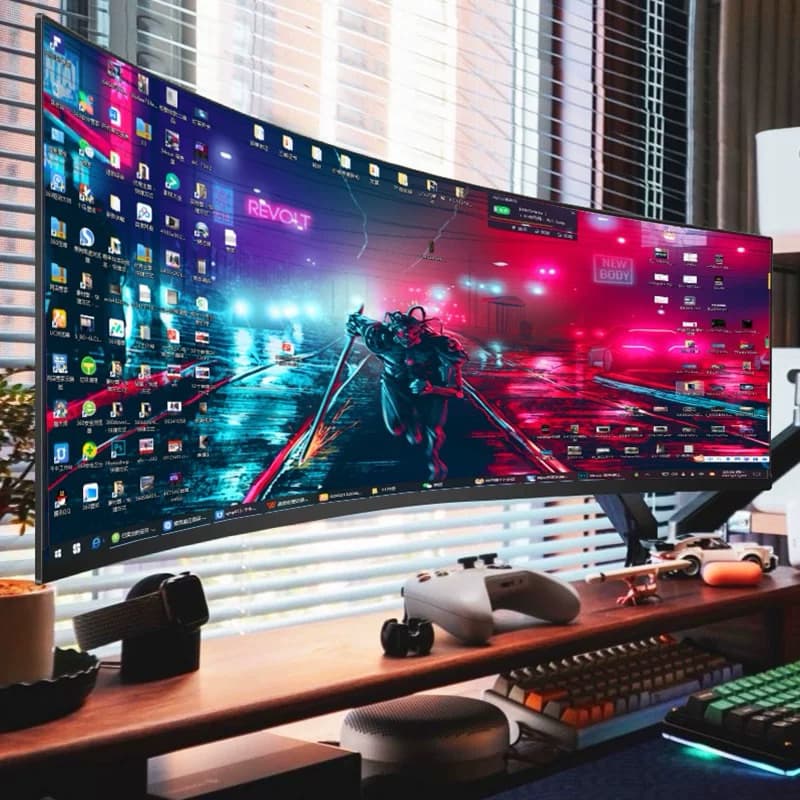 38” Monitor Gamer Curvo Ultrawide 2K | 100Hz | RGB | Com Alto-Falante | G-Sync & FreeSync