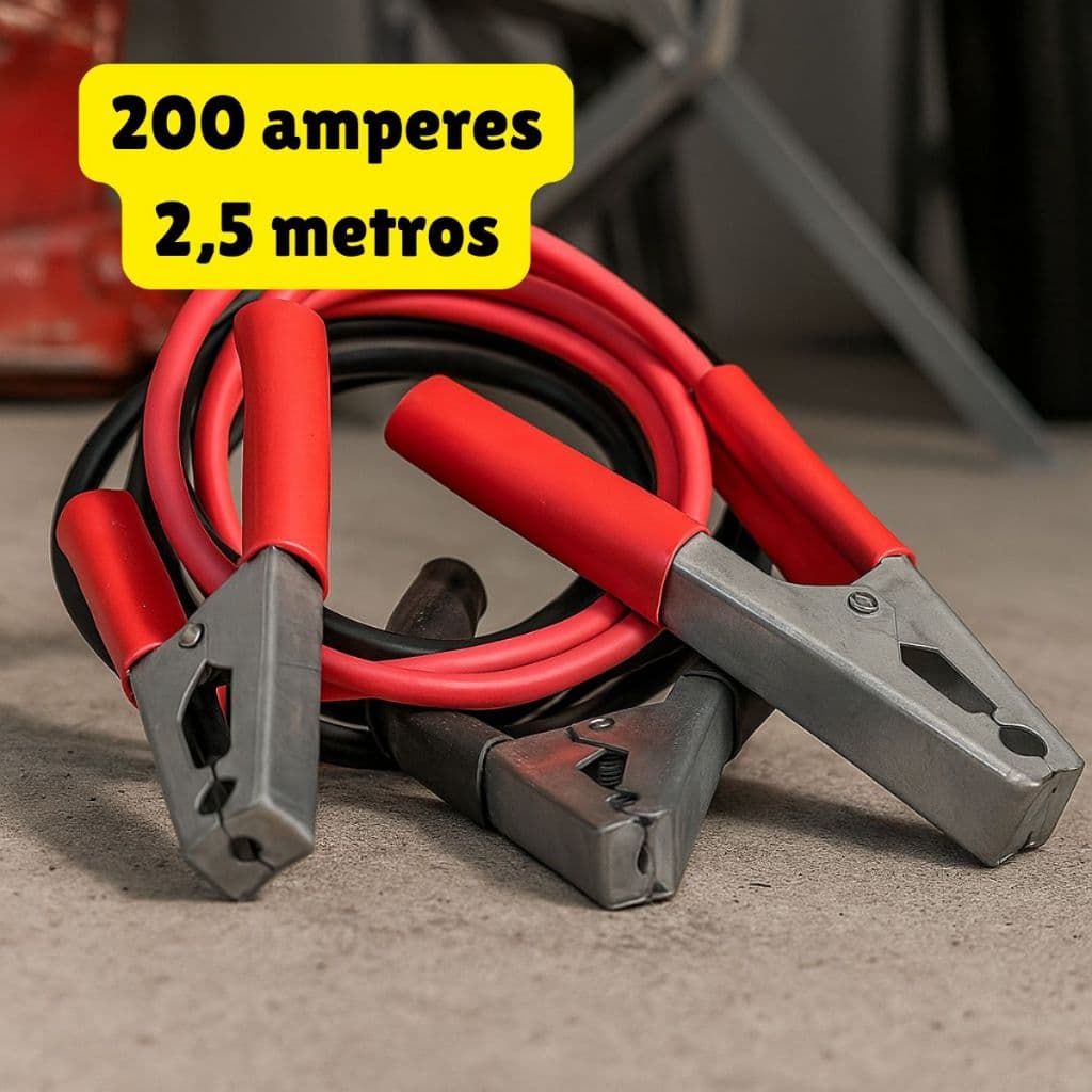 Cabo Para Chupeta Transferência Carga de Bateria 2,5m 200 amperes 12 Volts Para Carro Veículos