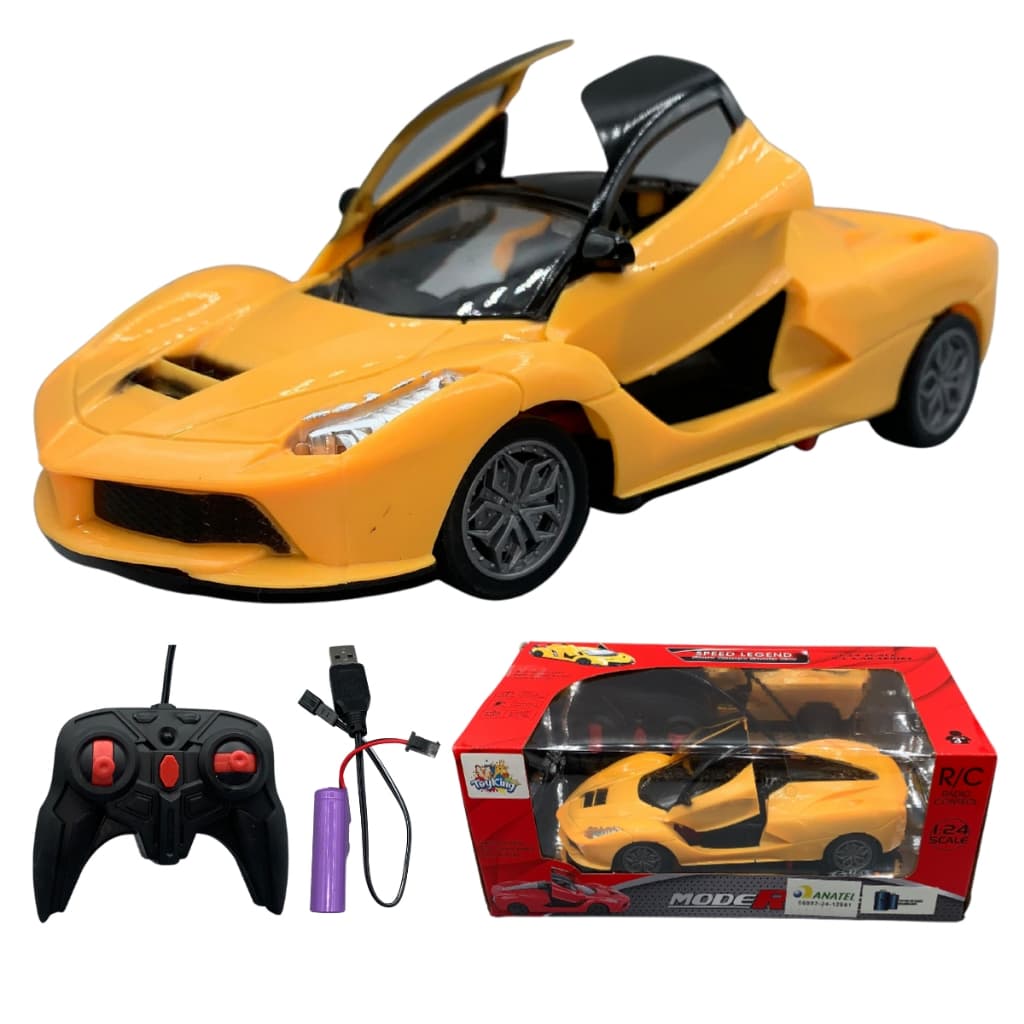 Ferrari Carrinho De Controle Remoto Abre Portas 5 Canais