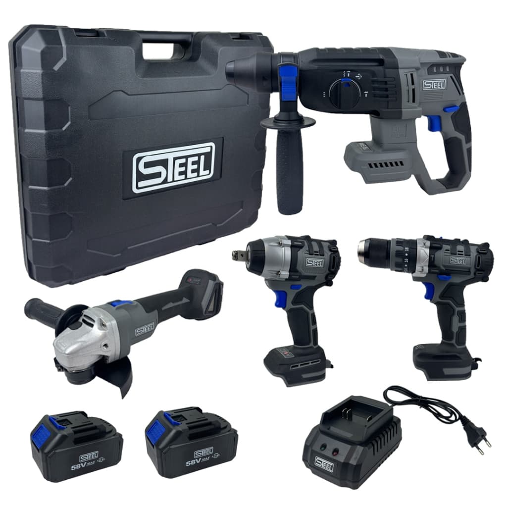 Kit Ferramentas A Bateria 58v 4 Em 1 4ah Brushless - ENVIO IMEDIATO