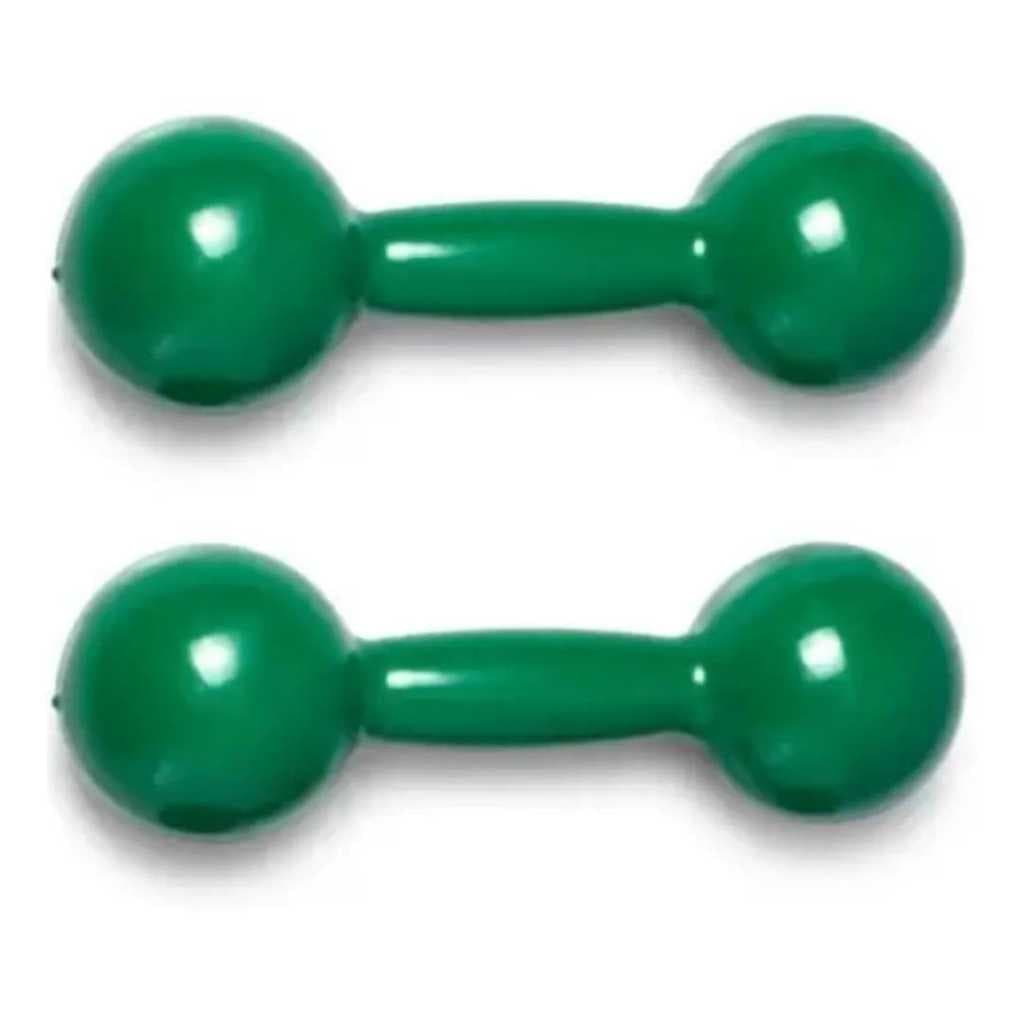 Par Halteres Emborrachados Verde 1kg | Academia, Funcional e Musculação