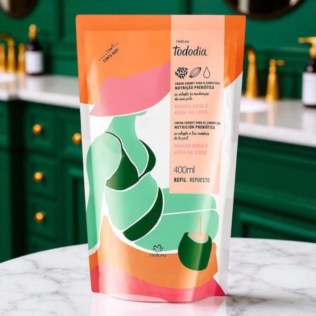 Loção Corporal Creme Hidratante para a pele 400ml refil todo dia natura