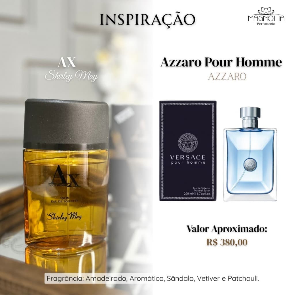 Perfume AX - Perfume Masculino Importado Fragrância Internacional Marca Alta Moda 62156