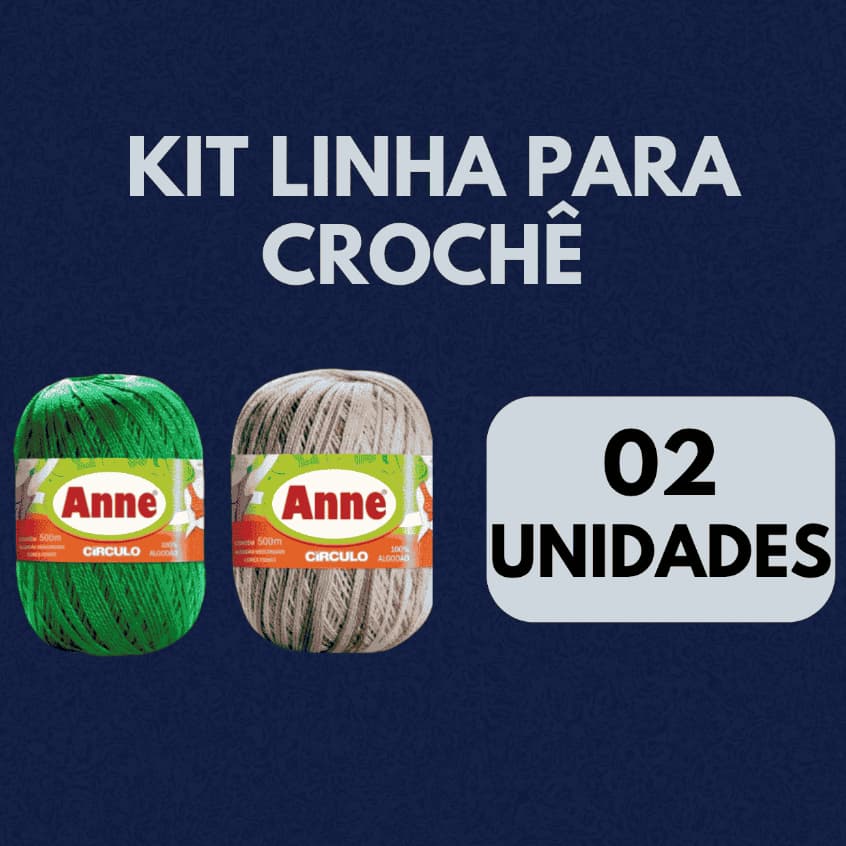 Kit 2 Unidades Barbante Circulo Anne Fio 4/2 Para Crochê - 500 mts