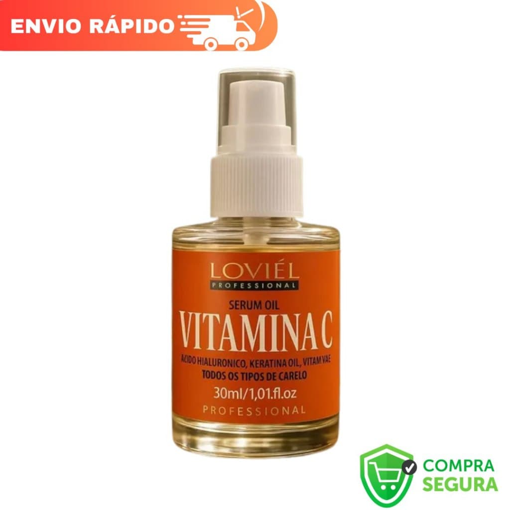 Loviel Serum Reparador Pontas Vitamina C Ácido Hialurônico - Keratina Oil - Vitaminas C & B 30ml