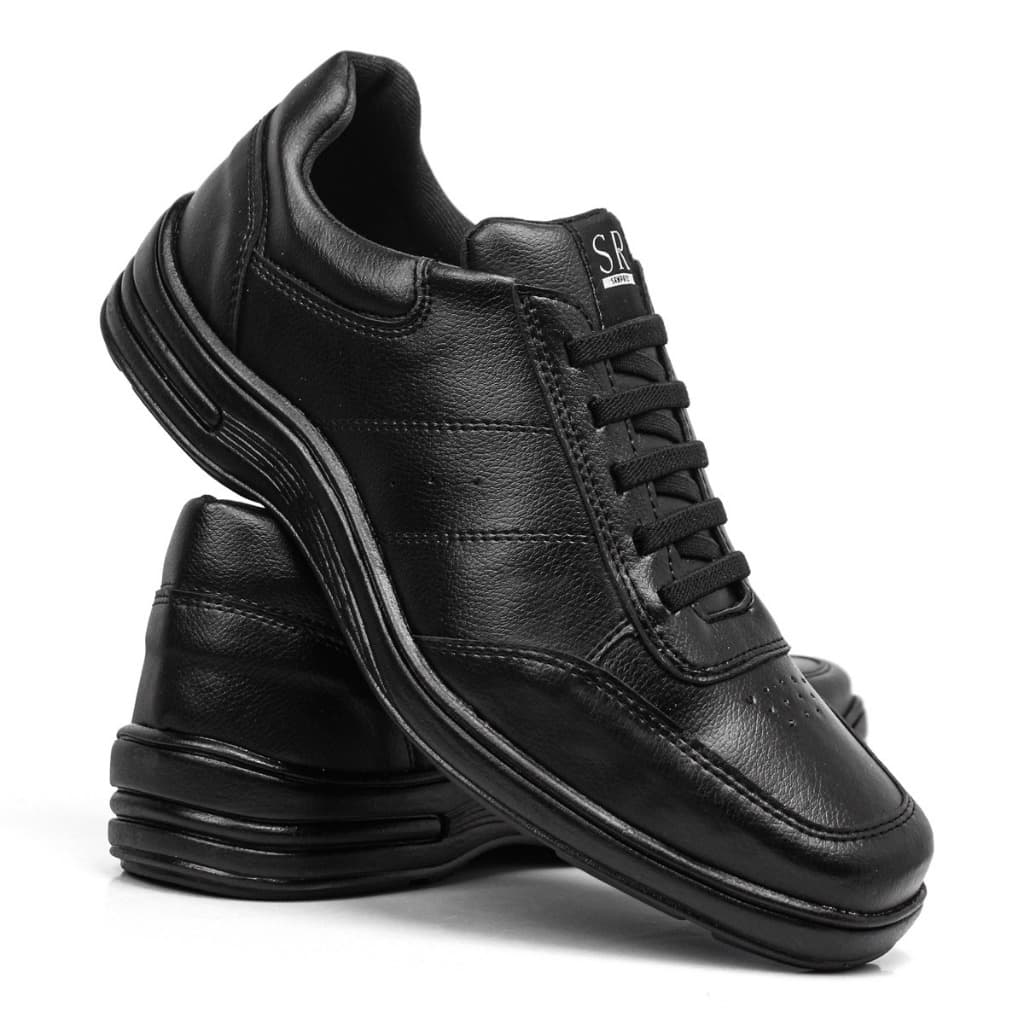 Sapato Masculino Casual Calce Fácil Elastico Ortopédico Palmilha Macia Anatomio Leve e Confortável