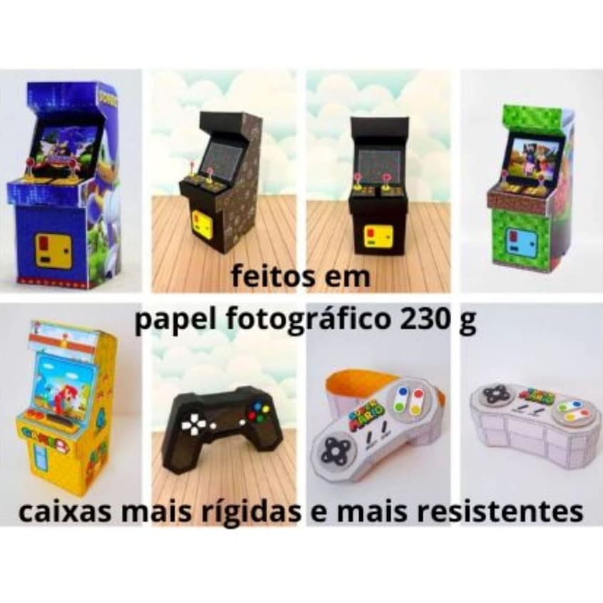 VIDEO GAME FLIPERAMA CONTROLE VIDEO GAME CAIXAS PERSONALIZADAS LEMBRANCINHAS