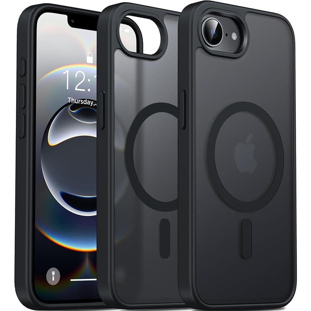 Capinha Capa Para IPhone 16e Fosca Magnética Magsafe Anel Transparente Case Protetora Anti Peli Came