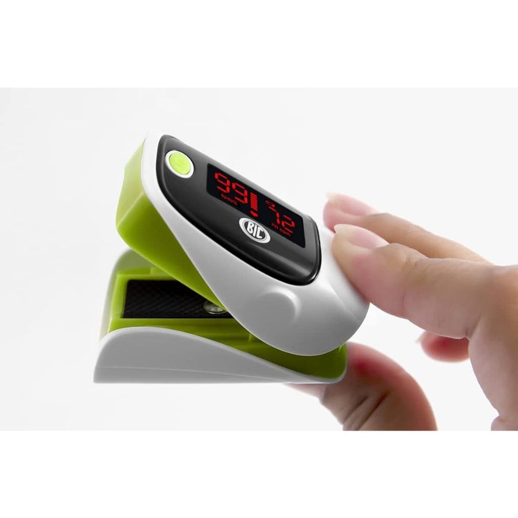 Oxímetro BIC Digital de pulso para dedo Medidor de Saturacao  Verde, Anvisa YK-80A