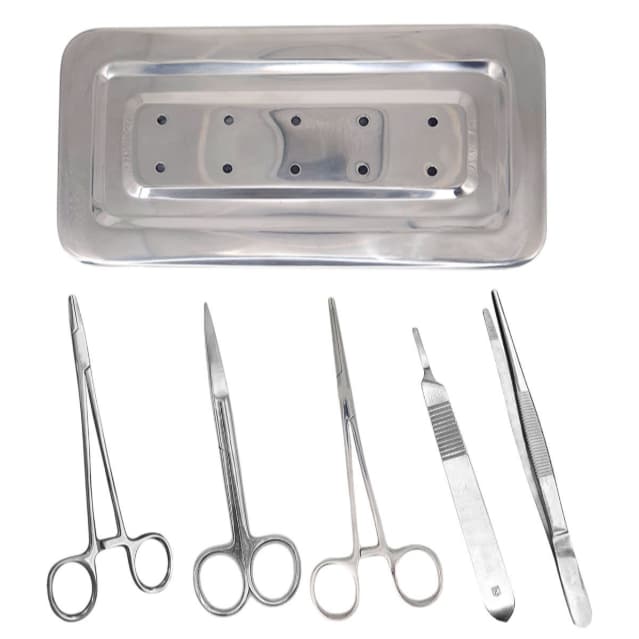 Kit Sutura | Ambulatorial | Primeiros Socorros | Aço Inoxidavel | 6 Peças