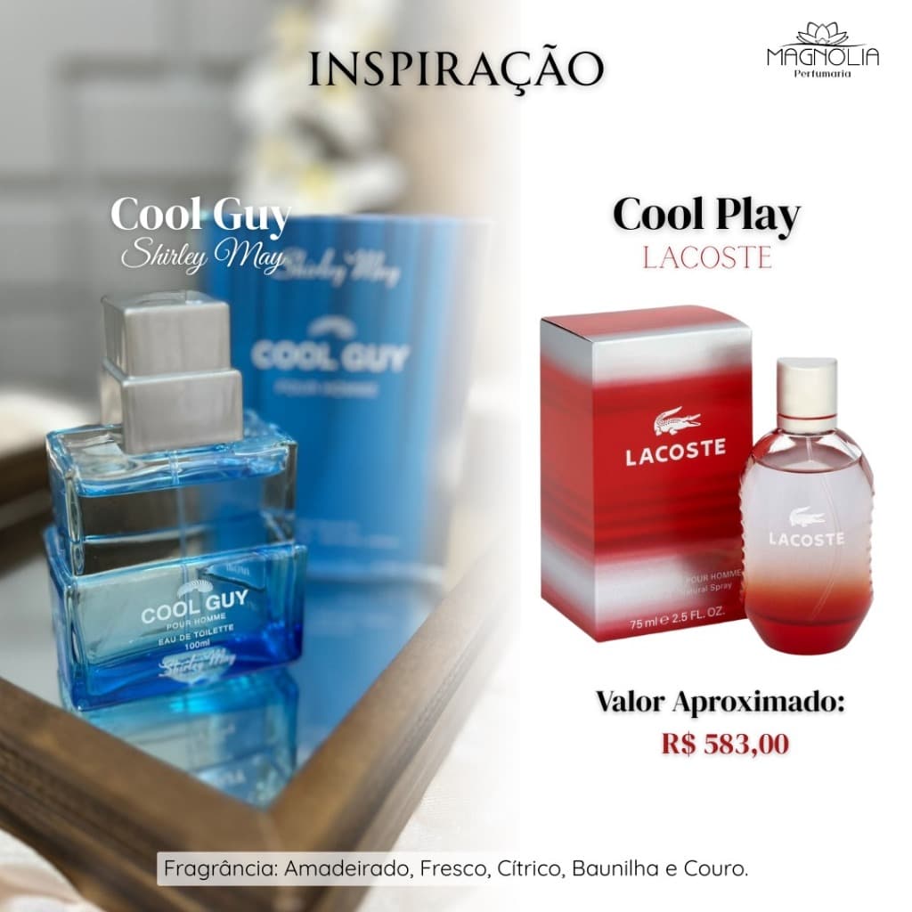 Perfume Cool Guy - Perfume Masculino Importado Fragrância Internacional Marca Shirley May 61358