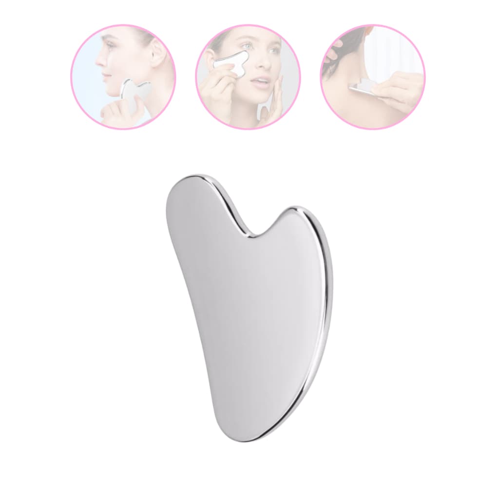 Gua Sha Inox Massagem Facial Drenagem Anti Idade skincare