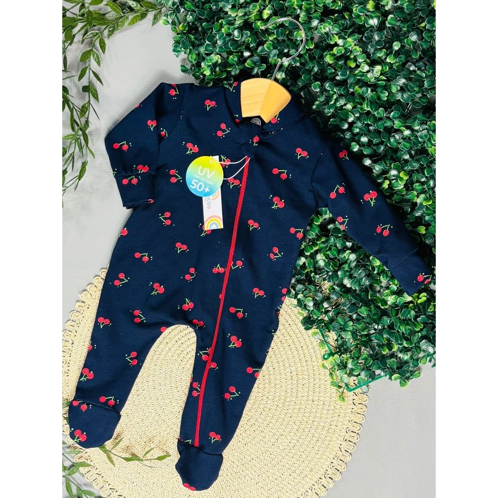 MACACÃO LONGO BEBÊ ZÍPER COTTON PREMIUM ROUPA INFANTIL PIJAMA MENINO MENINA