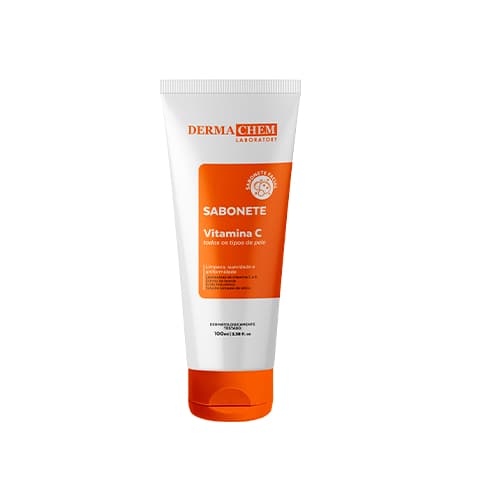 Sabonete Facial Vitamina C Íons Anti-Idade e Clareador 100ml Dermachem