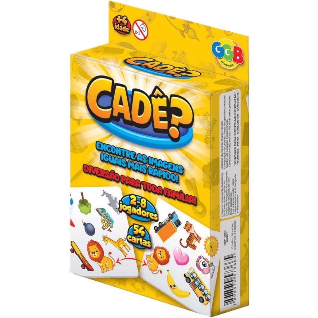 Jogo de Cartas Cadê 54 Cartas Jogo Divertido Família Presente