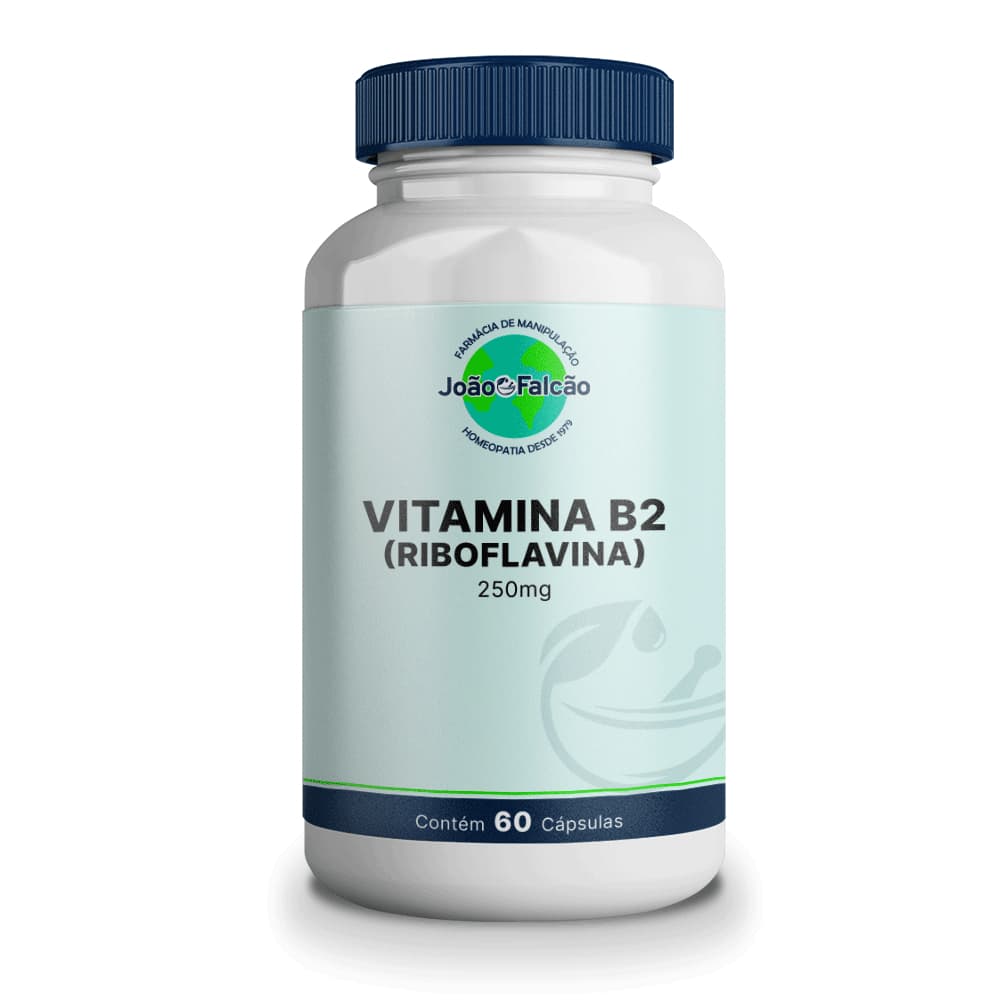Vitamina B2(Riboflavina) 250Mg - 60 Cápsulas