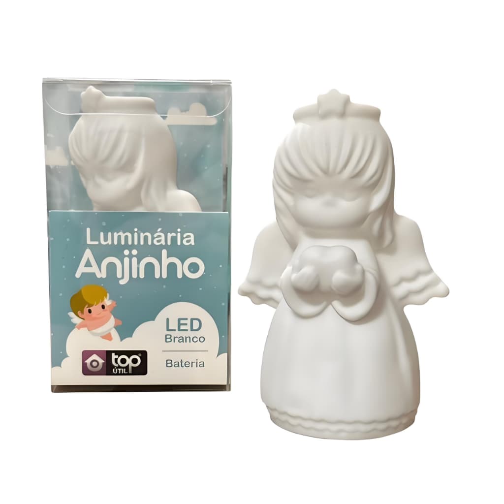 Luminária Abajur Anjo Led Decoração Luz Noturna Infantil