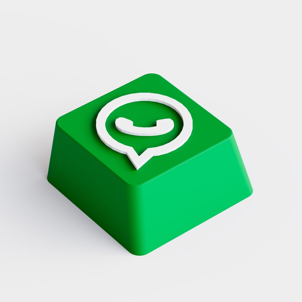 keycap tecla WhatsApp logo para teclado mecânico