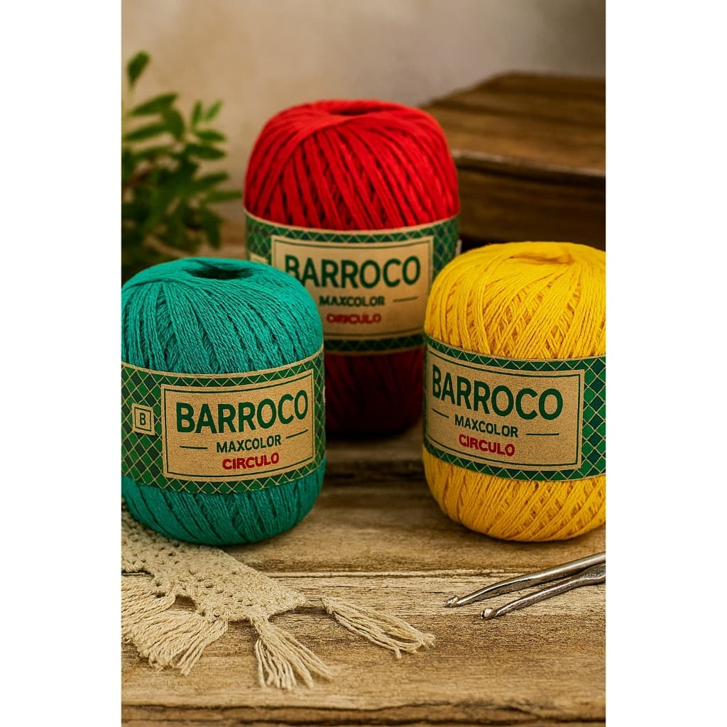 Barroco Maxcolor - 452m - 400g fio 6 - barbante para crochê barroco - barbante barroco círculo 6