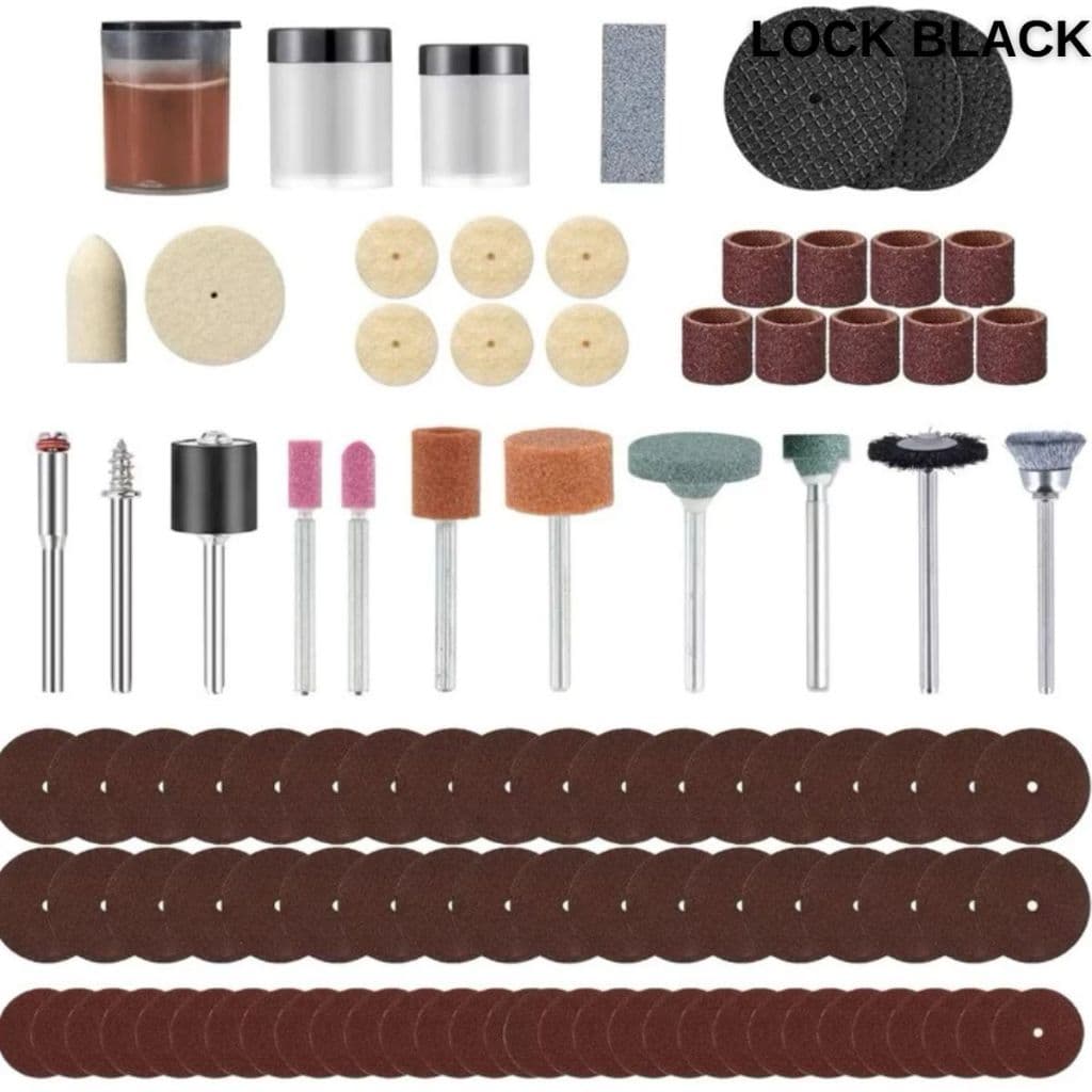 Kit 105 Acessórios Essenciais para Micro Retífica Completo Padrão Dremel Multimarcas lixa disco envio imediato