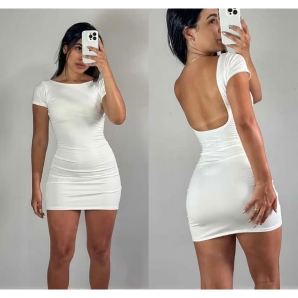 Vestido feminino curto / casual moda 2025 Costa nua (MINI ZARY)