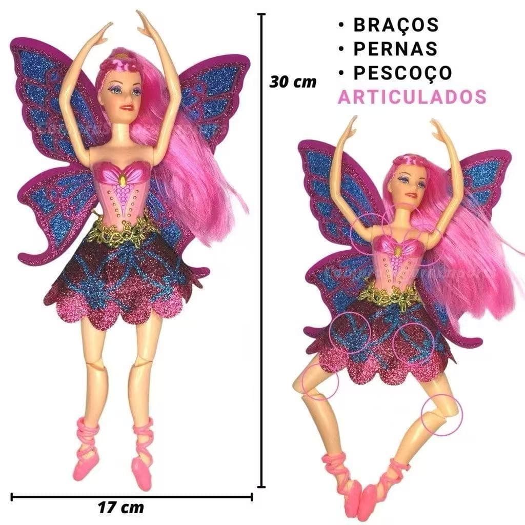 Brinquedo deBoneca Fada Ballet Bailarina Articulada Linda Princesa Para Presente