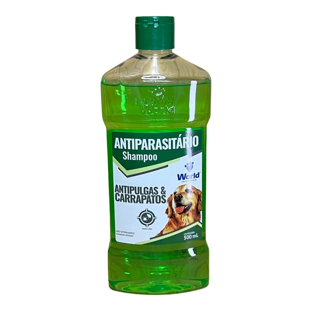 Shampoo Antipulgas e Carrapatos Para Cães  Dugs World 500m