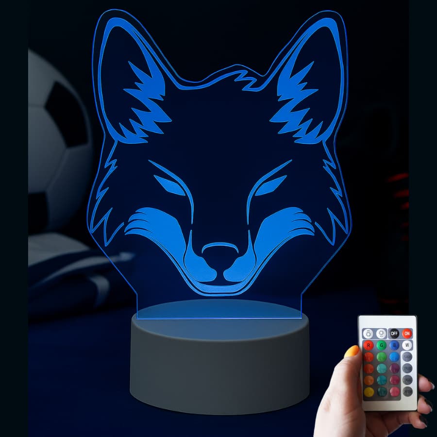 Luminária Cruzeirense Decoração Abajur Mascote Cruzeiro Decoração Futebol Time Game LED 3D
