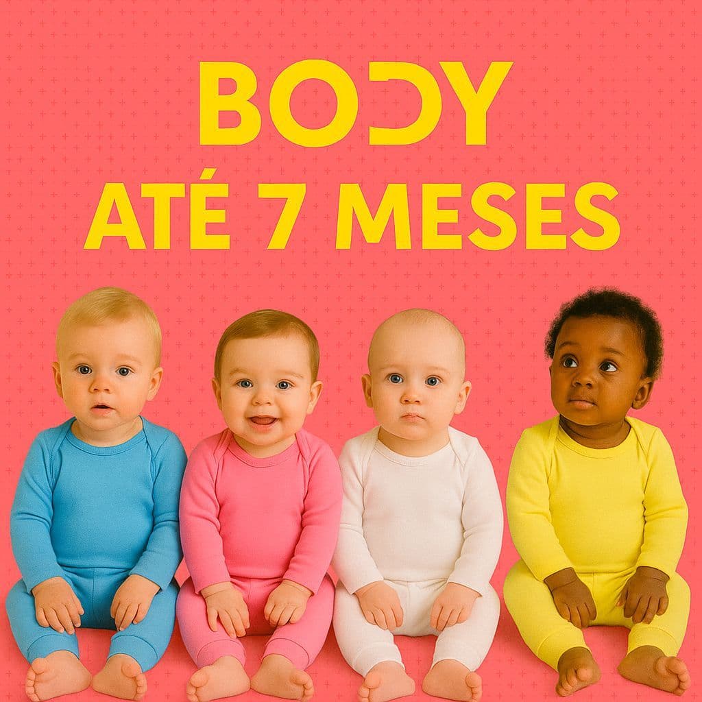 Body Manga Longa + Mijão Bebê Neutro Menino Menina Infantil Bebe Mijao Neutra Enxoval
