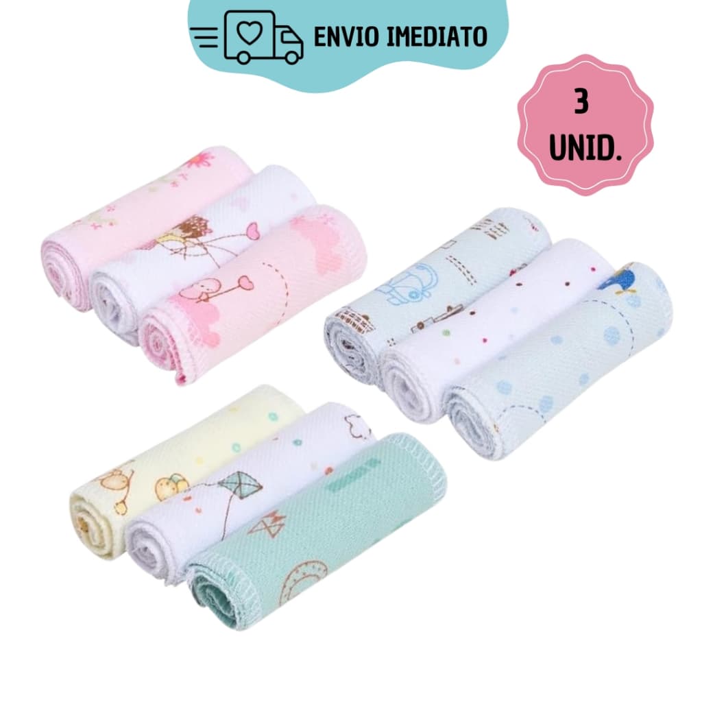 Kit 3 Faixas Umbilical para Bebê Recém Nascido 100% Algodão Flanelado Macio para Umbigo Enxoval Papi