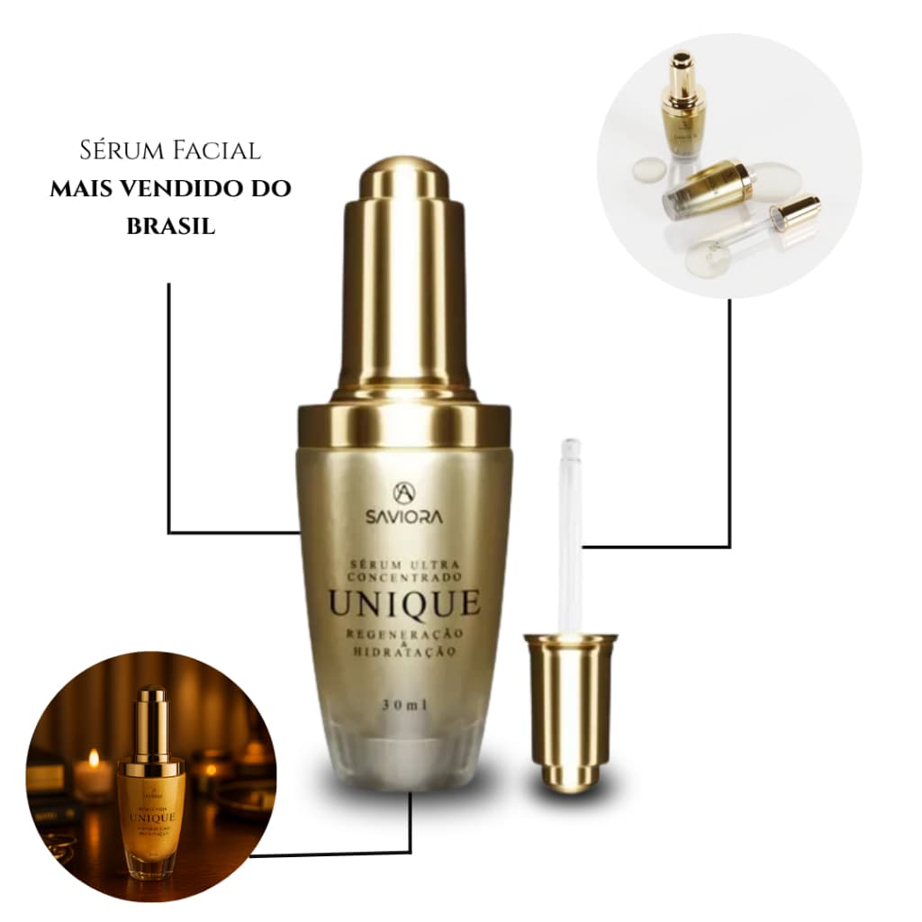 Sérum Facial Diurno Skin Care Saviora Unique Sérum para Pele Anti Idade Rejuvenescedor Clareador