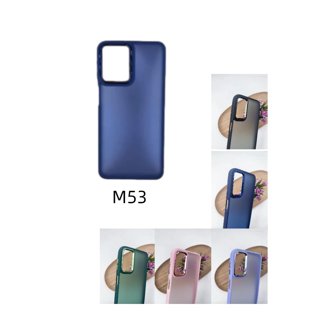 Capinha Capinha  De Celular Compatível M53 Transparente Fosca Com Borda Quadrada Anti-Impacto REF WIM