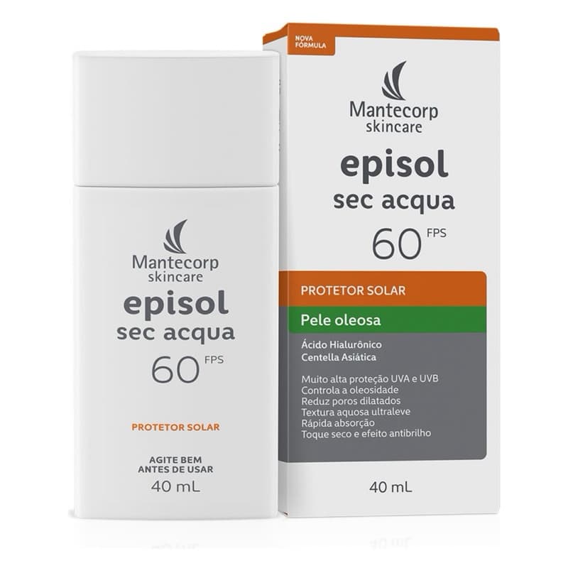 Protetor Solar Facial Episol Sec Acqua FPS60 40ml