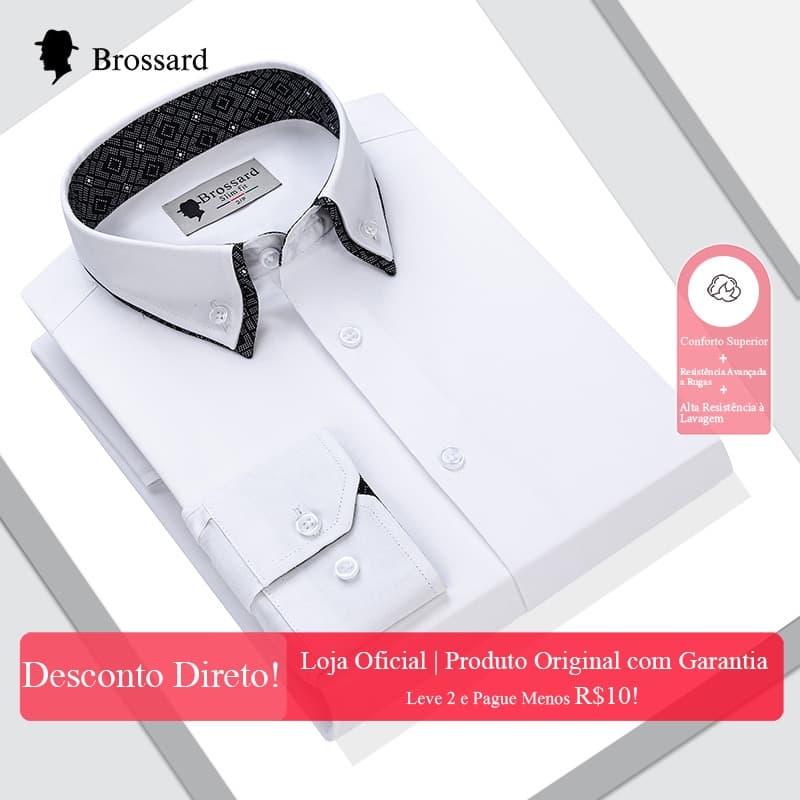 Camisa Social Masculina Premium Manga Longa - Não Amassa e Respirável - Slim Fit - Frete Grátis