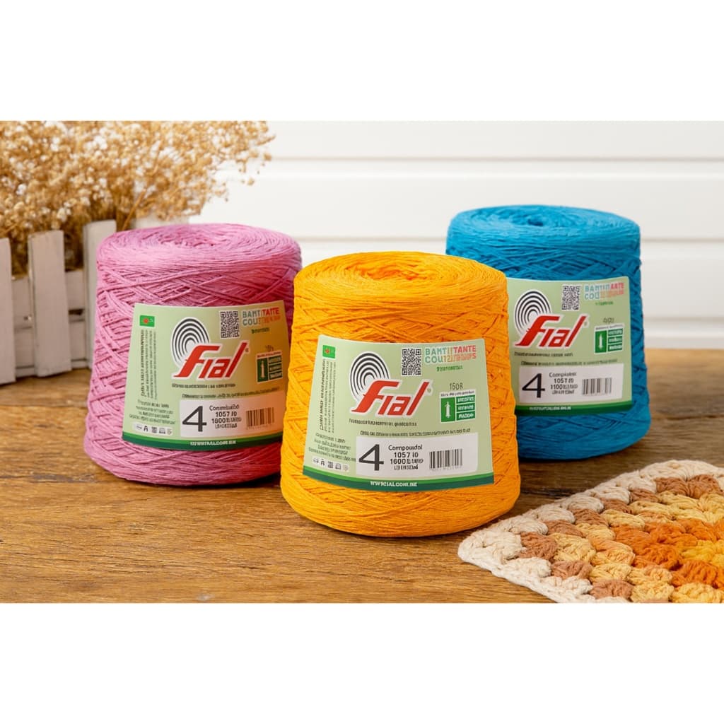 🧶 Barbante Fial Fio 4 700g – Maciez, Resistência e Versatilidade para Crochê e Tricô