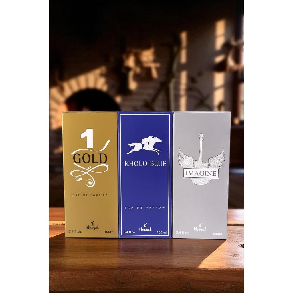 Perfumes masculinos kit com 3 unidades importadas