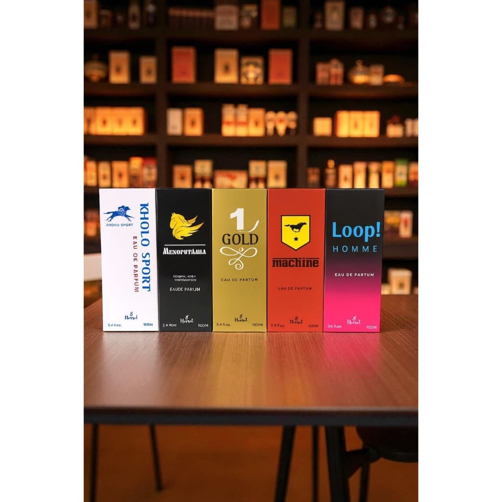 KIT 5 PERFUMES MASCULINOS FRAGRÂNCIA IMPORTADA