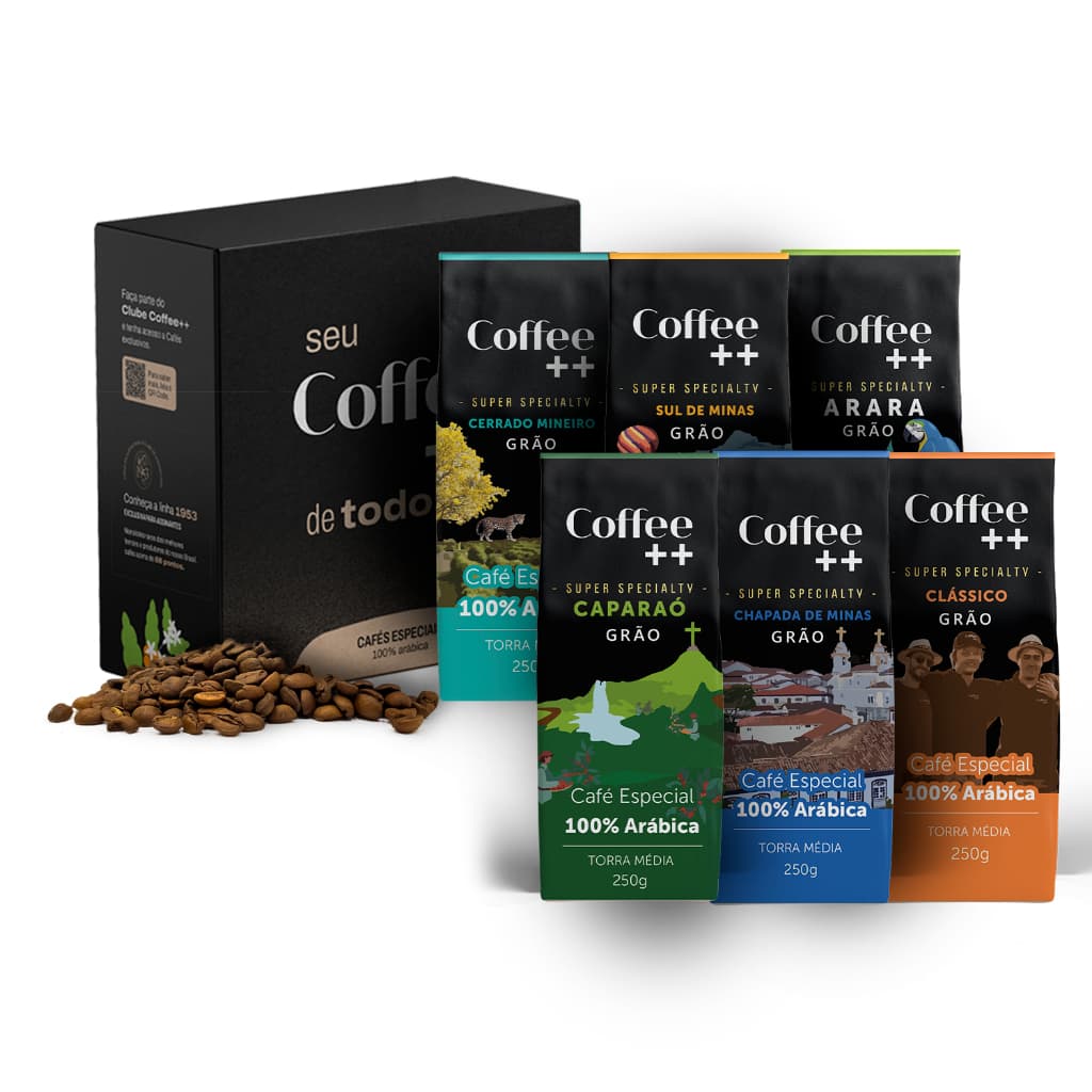 Kit 6 Pacotes Café Especial em Grãos Coffee Mais Variedades -6 x 250 gramas