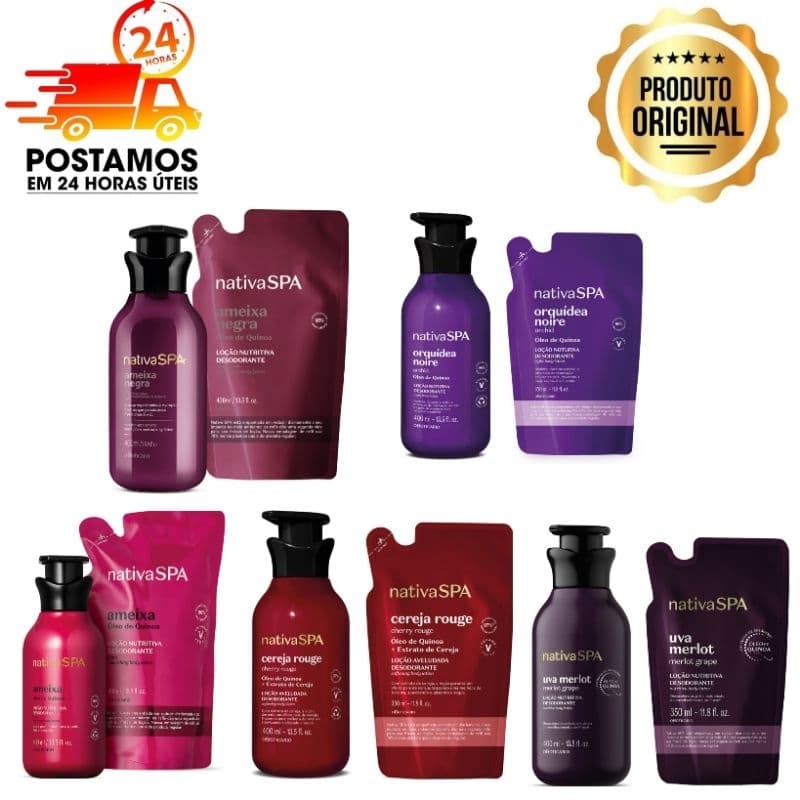 hidratante desodorante perfumado Nativa Spa (hidratante ou refil) (hidratante e refil)