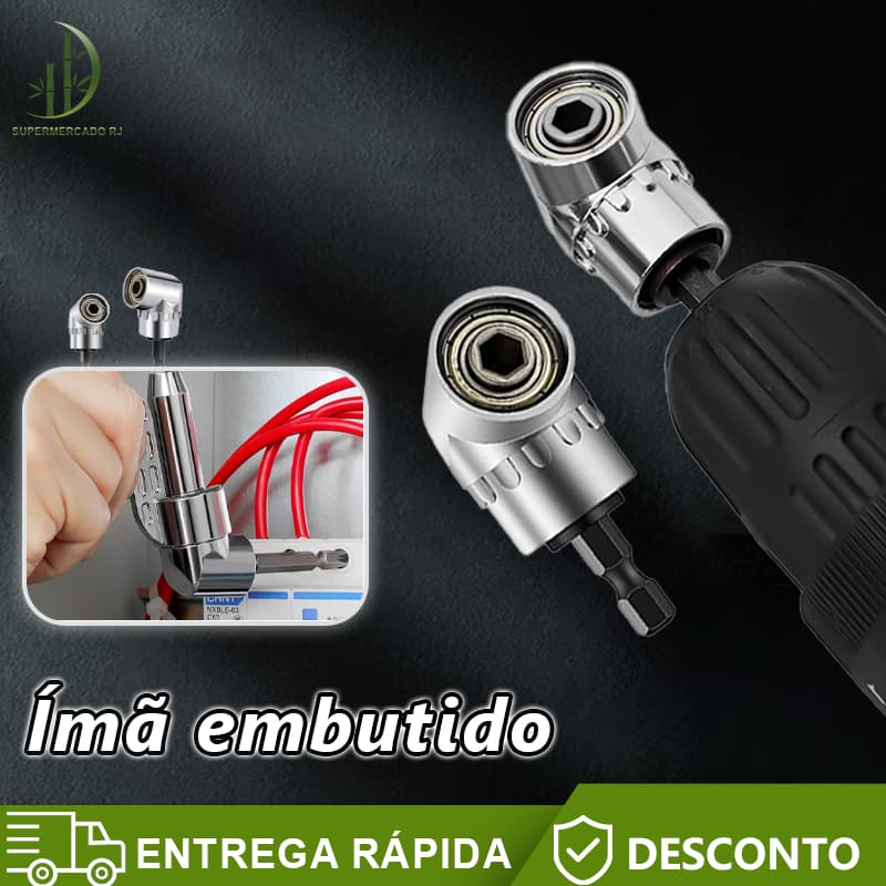 Adaptador Angula Longo 105° E Parafusadeira Para Furadeira E Cantos de Difícil Acesso