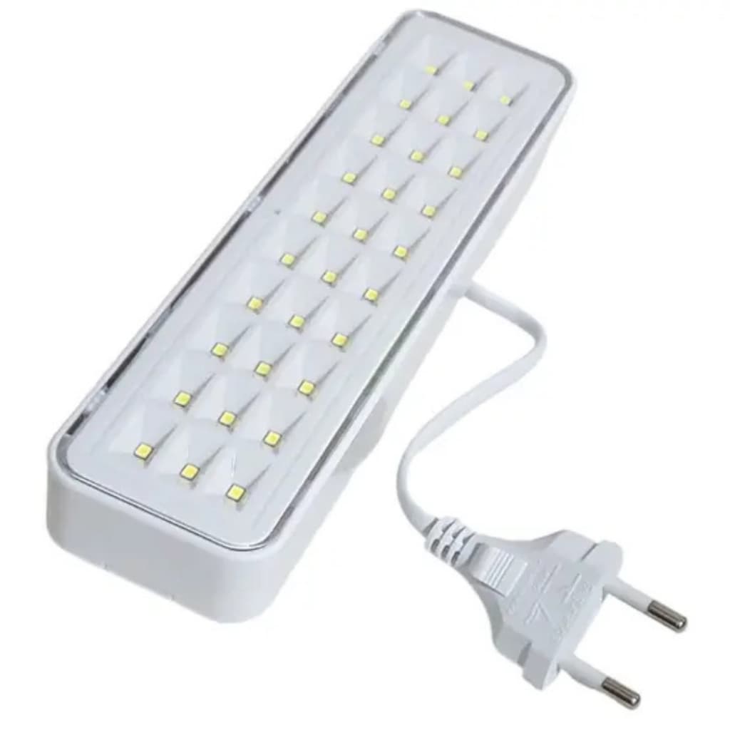 Luminária de Emergência LED 30 Leds 2W Bivolt Automática Recarregável