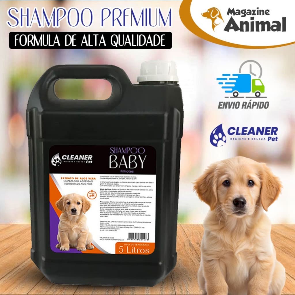 Shampoo Profissional Para Cachorro Shampoo Filhotes 5 litros Cleaner Para Pronto uso Banho e Tosa
