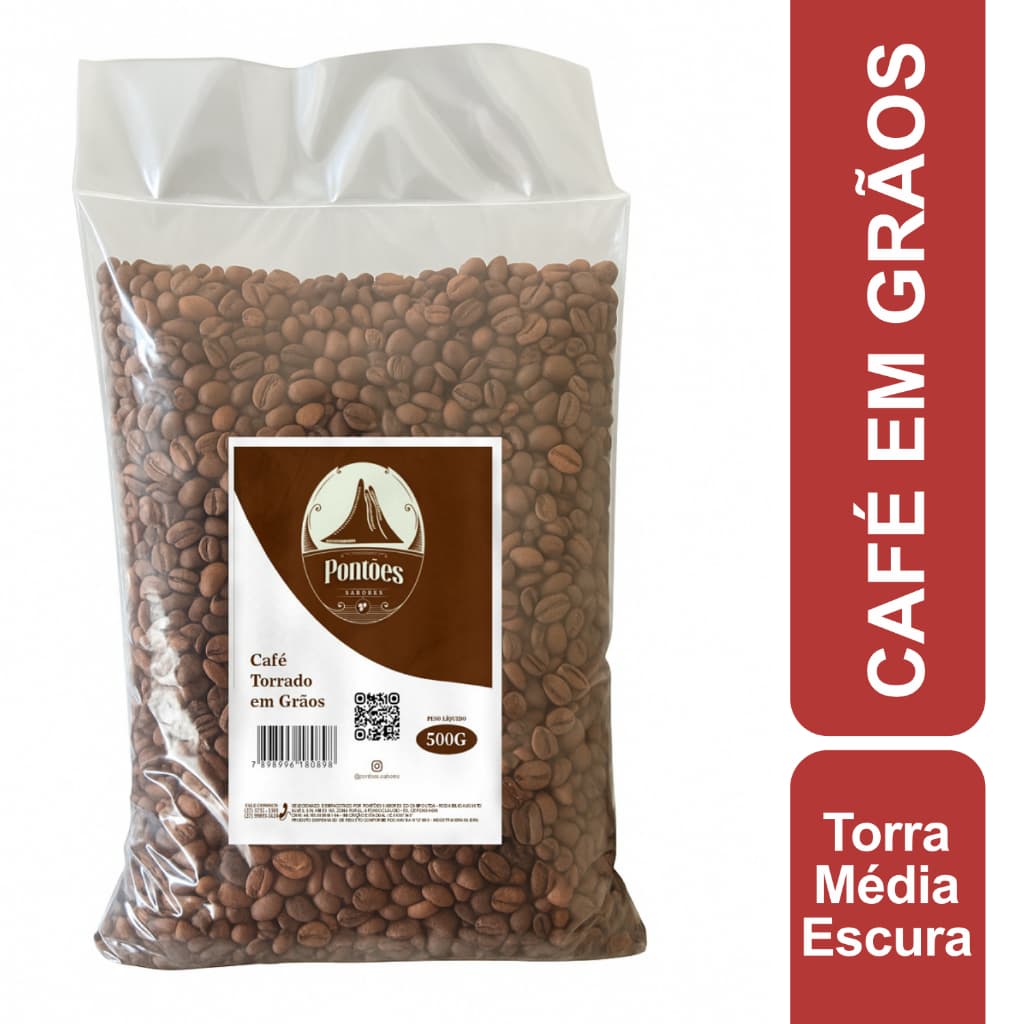 Café Em Grãos Torrado 5Kg 100% Natural Alta - Café Pontões